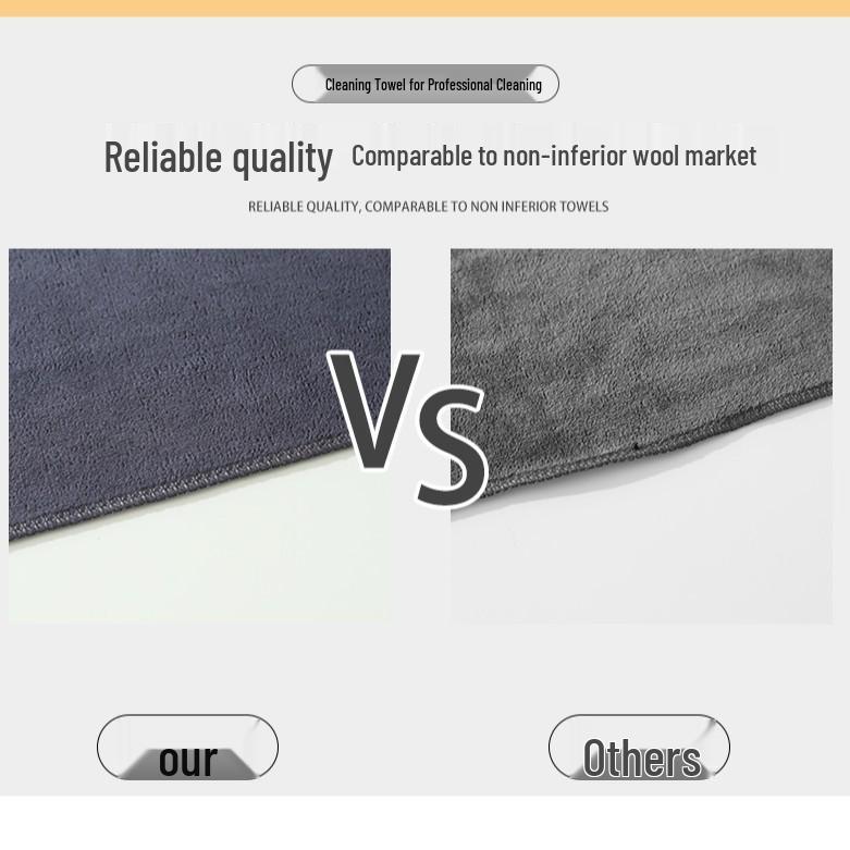 Thickened Microfiber Car Wash Towels - Square Multi-Purpose Cleaning Cloth