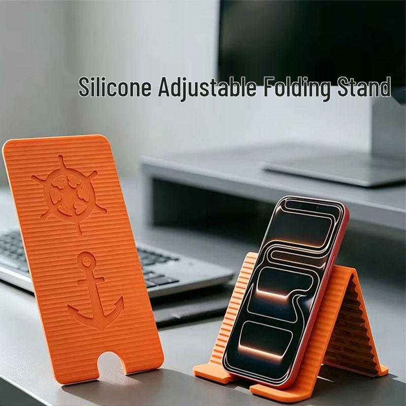 Portable Flexible Folding Silicone Phone and Tablet Stand - Multi-functional and Adjustable.