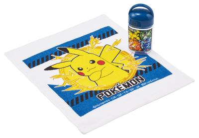 Skater Nasses Handtuch Set mit Made in Size Etui, Kinder, Japan, Pokemon, 25, Jungen, OA5AG-A