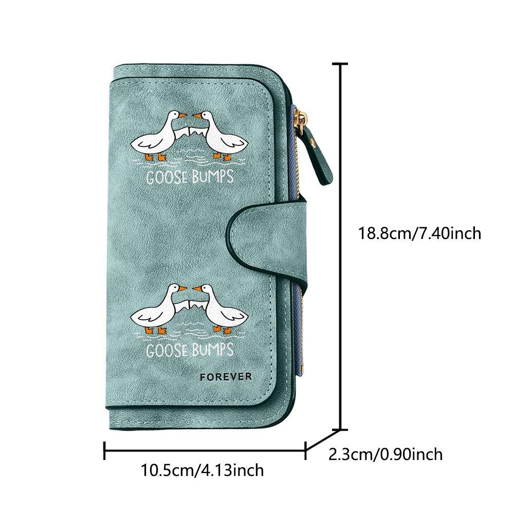 Cute goose design men's large-capacity wallet with business card slot and cash pocket, suitable for formal occasions and office use, a gift for
