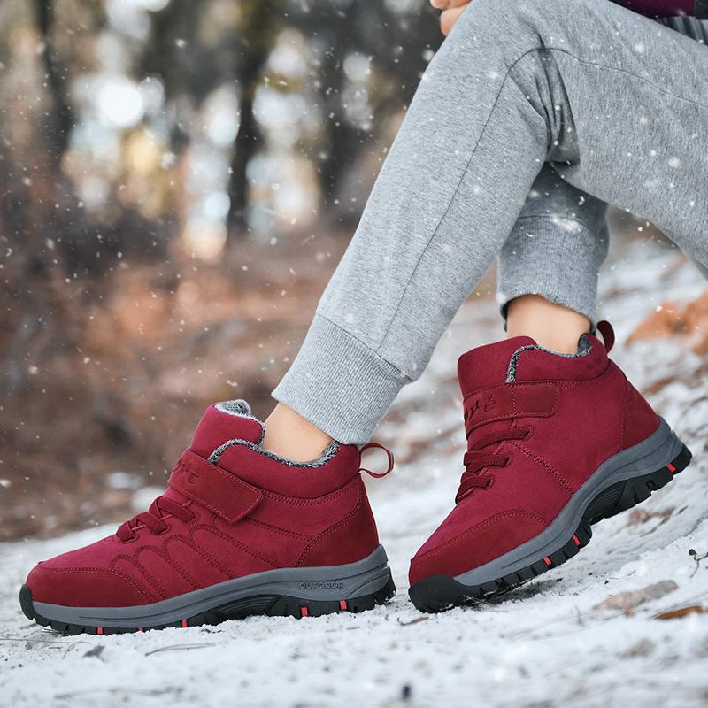 Winter Herren Stiefel Damen Wasserdicht Wildleder Warm Schnee Stiefel Herren Arbeit Freizeit Schuhe High-Top Rutschfest Knöchel Plateau Stiefel Herren Größe 48