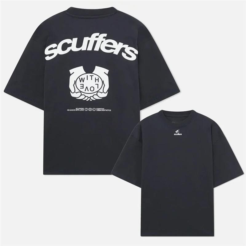 Short-sleeved T-shirt Printed Crew Neck Cotton Women’s Men’s