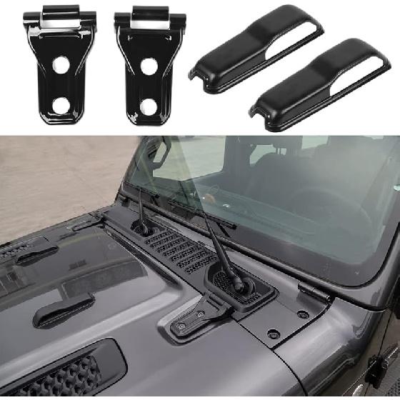 Engine Hood Hinge Cover Decor Trim Cover for 2018-2022 Jeep Wrangler JL and Gladiator JT Exterior Accessories 4PCS Purple