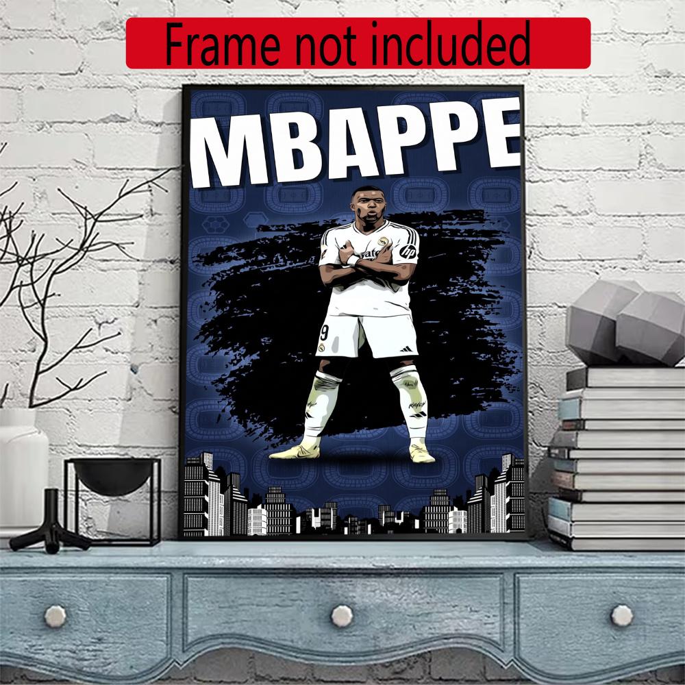 Mbappe 5D Diy Diamond Painting Round Diamond Diy Frameless Holiday Artwork Suitable For Home Office Wall Decoration