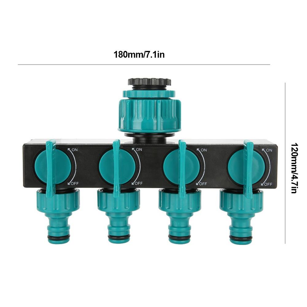 1/2in-3/4in-1in Hose Splitters Agriculture Irrigation Splitters Plastic 4-Way Water Separator for Drip Irrigation Lawns
