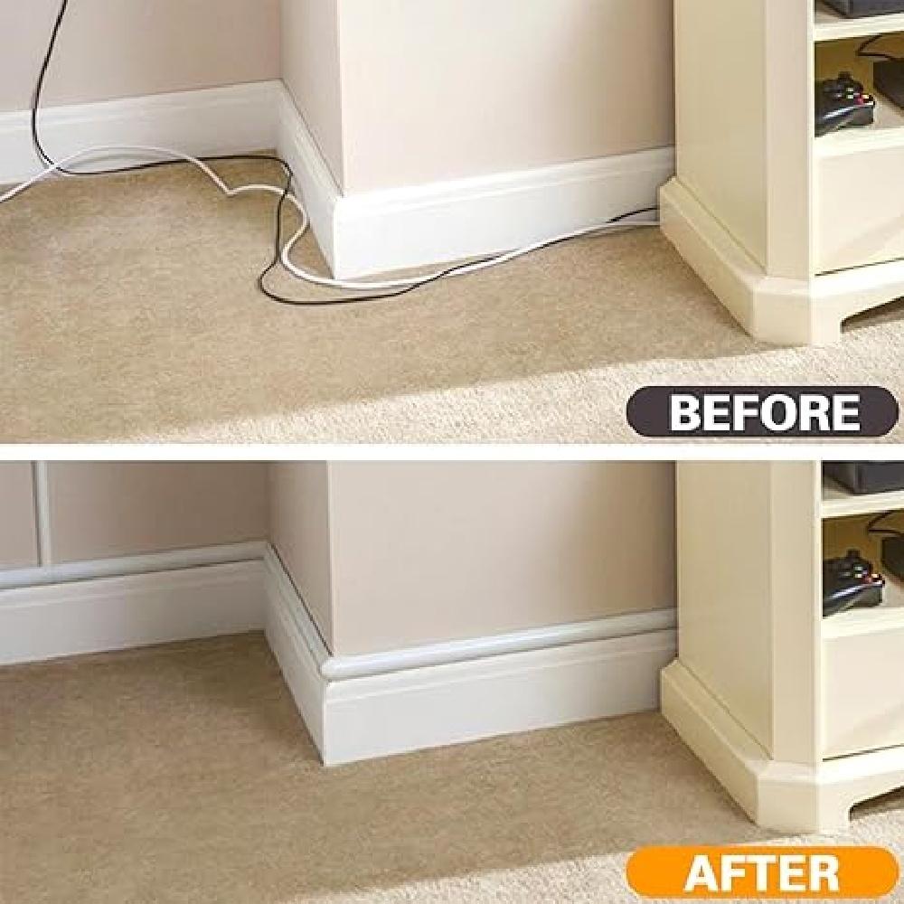 1pc 1m/2m/3metersX3cm Floor Cord Cover PVC Cord Protector Floor, Hide Extension Floor Wire Covers for Floor Cable Cover