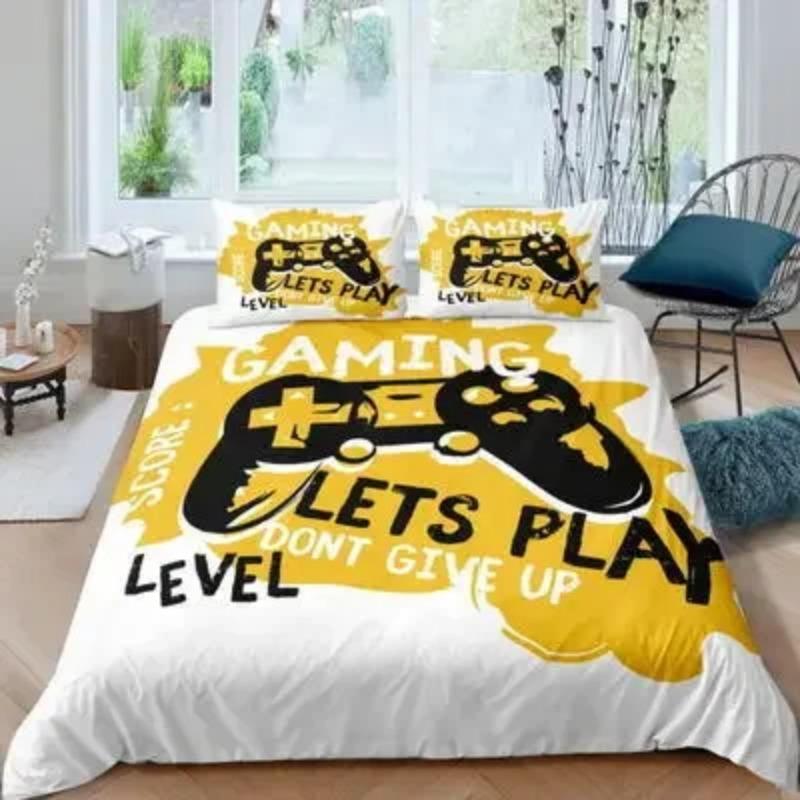 Gamepad Comforter Cover Gamer Bedding Set Teens Video Game Duvet Cover For Youth Kids Boys Modern Game Controller Bedspread