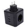 2500W 16A Multi Plug Power Outlet Extender Multifunctional Cube Socket with Type C 2 USB Ports 3 AC Outlets for Phone