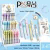 Stress Relief Spinning Gel Pen for Students - Black Exam Pen with Press-Down Mechanism