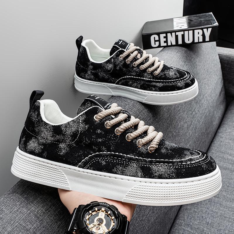 2025 Autumn Men's Trendy Canvas Shoes - Comfortable, Non-Slip, Wear-Resistant, and Breathable.