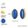 Vintage Luxury Large Geometry Oval Stud Earrings for Women Girls Fashion Metal Charms Piercing Jewelry Accessories Gifts