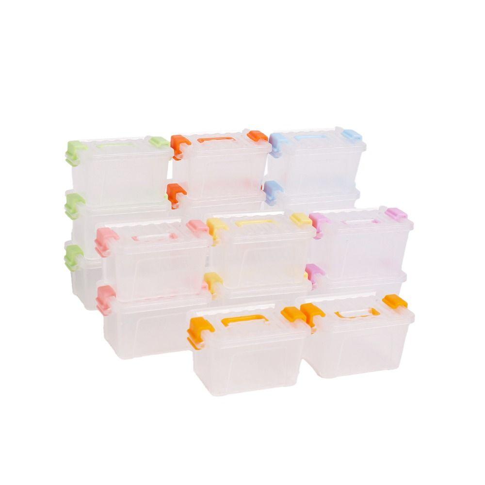 5pcs Waterproof Mini Storage Box Transparent Mini Storage Drawer Beading Storage Case  Ornament