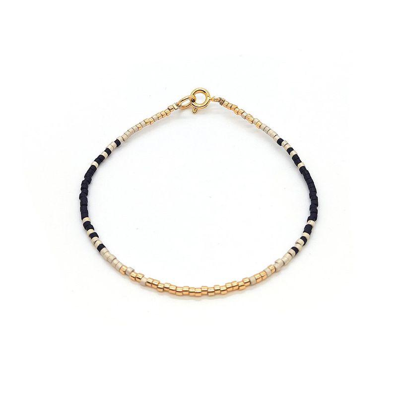 INS Niche Fashion Retro Style Miyuki Bead Woven Handmade Beaded Extremely Fine Girl Twin Small Bracelet Female