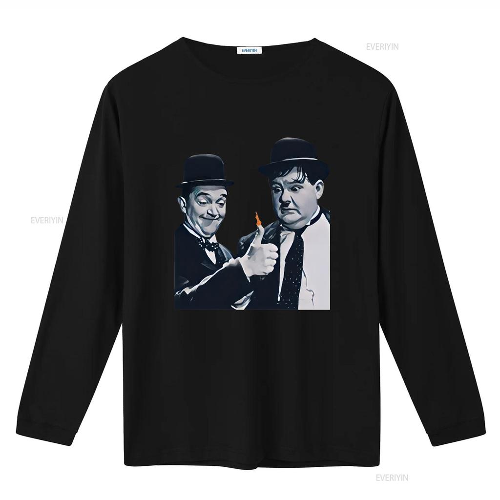 Oliver Hardy Stan Laurel Vintage Film inspired Design T shirt Retro Style for Classic Movie Fans vintage Washed Soft