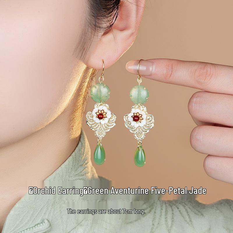 Women's Summer Style Fresh Pearl Earrings, High-End Hanfu Accessories, 925 Sterling Silver