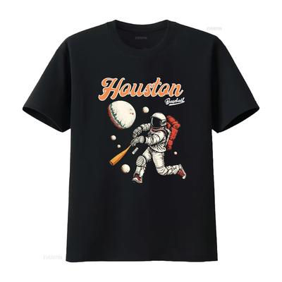 Retro Vintage Houston Texas Baseball Astronaut Crush City T Shirt Vintage Washed Unisex Designer Clothes Fashion Graphic