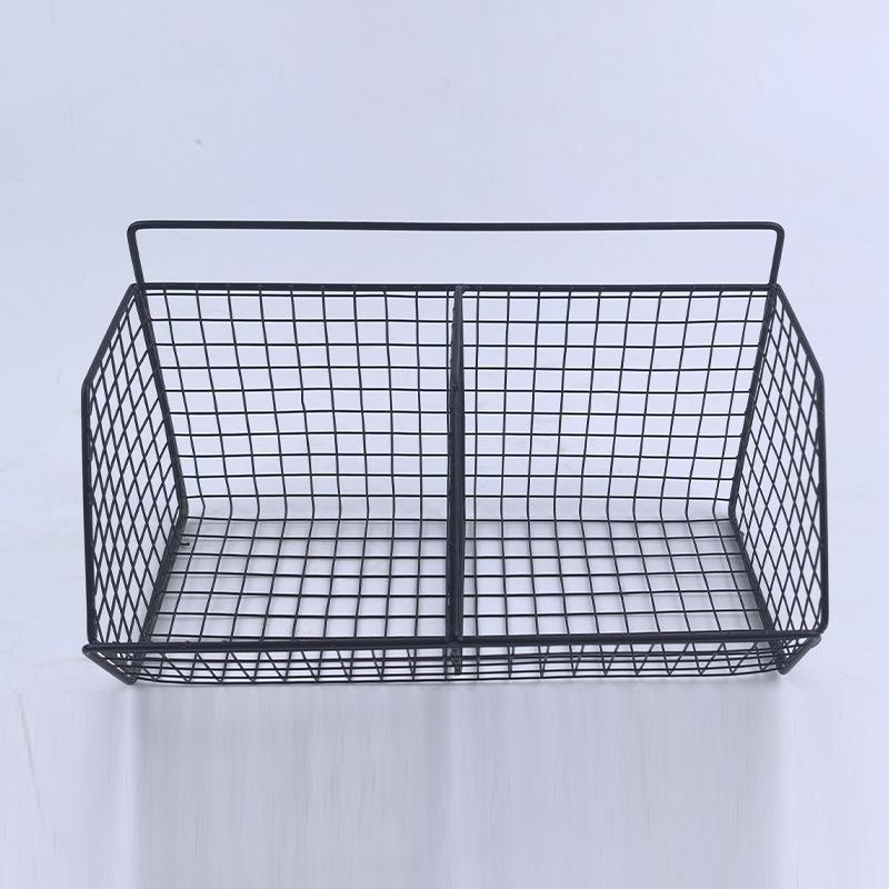 Adhesive No-Drill Hanging Storage Basket for Kitchen and Bathroom