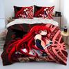 Anime Series Sexy High School Girls Bedding Set 135x200, 3D Double Duvet Cover Zipper Duvet Cover, Luxury Gift