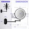 Wall-Mounted LED Makeup Mirror with Magnifying Glass, No-Drill, Retractable - Ideal for Bathroom & Dressing Table