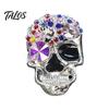 Decorative Car Vent Freshener Bling Skull Clips, Rhinestone Diffuser Clip, Shiny Essential Oil Air Conditioner Decoration, Funny Auto Interior