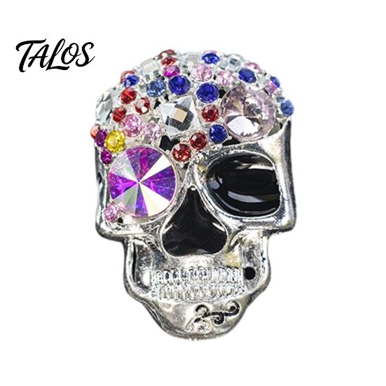 Decorative Car Vent Freshener Bling Skull Clips, Rhinestone Diffuser Clip, Shiny Essential Oil Air Conditioner Decoration, Funny Auto Interior