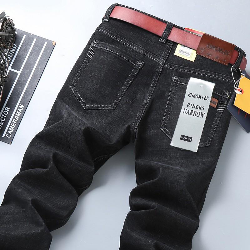 Herren Jeans mit verdicktem geradem Bein: Verschleißfeste, lässige, vielseitige Business-Hose mit mittlerer Taille Size 32 (Waist 2.5 ft) for 125~130 lbs white