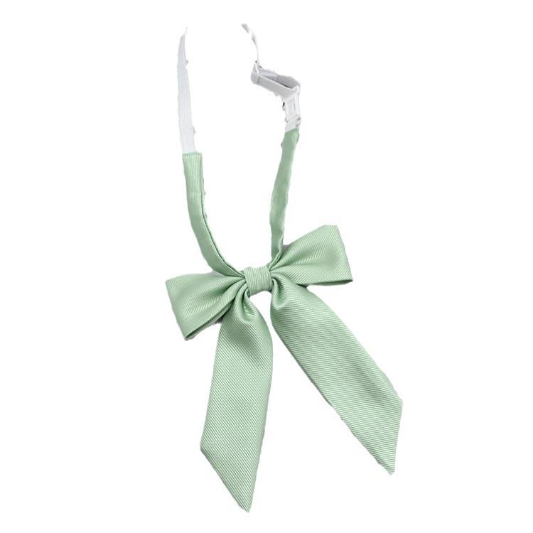 JK Ribbed Solid Color Long Handle Lapel Flower School Uniform Sailor Suit Bow Tie
