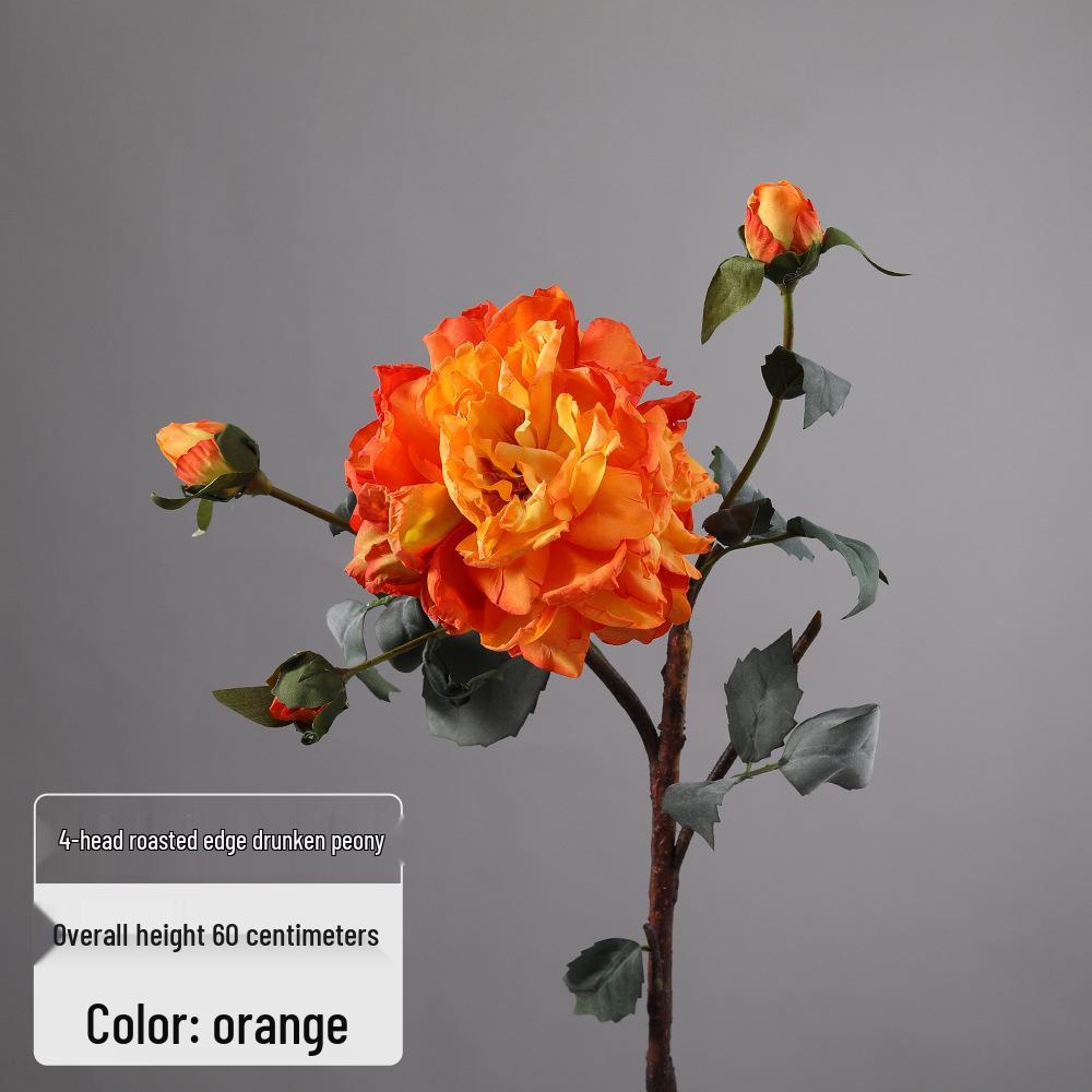 Luxury Silk Peony Flower Decor for Living Room Table