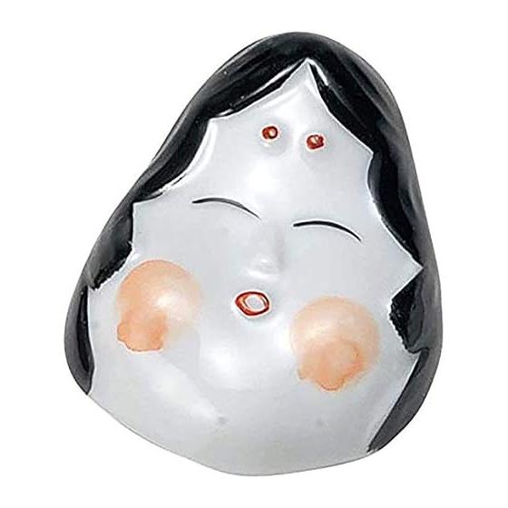 Mino Ware Fun Chopstick Rest Series - Okame Chopstick Rest W30164 - Mino Ware Ceramic Dish with a Moist Texture - Cute Chopstick Rests - Perfect as