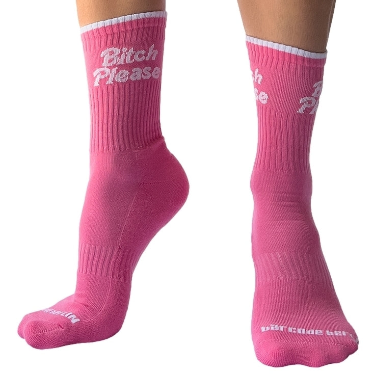 Chaussettes roses Bitch Please Barcode - Barcode Berlin - CHAUSSETTES