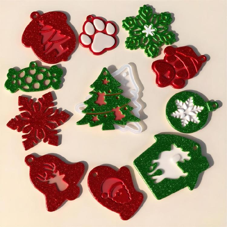 Quick Releases Silicone Holiday Mould Craft Set for Family Fun Christmas Decoration Projects