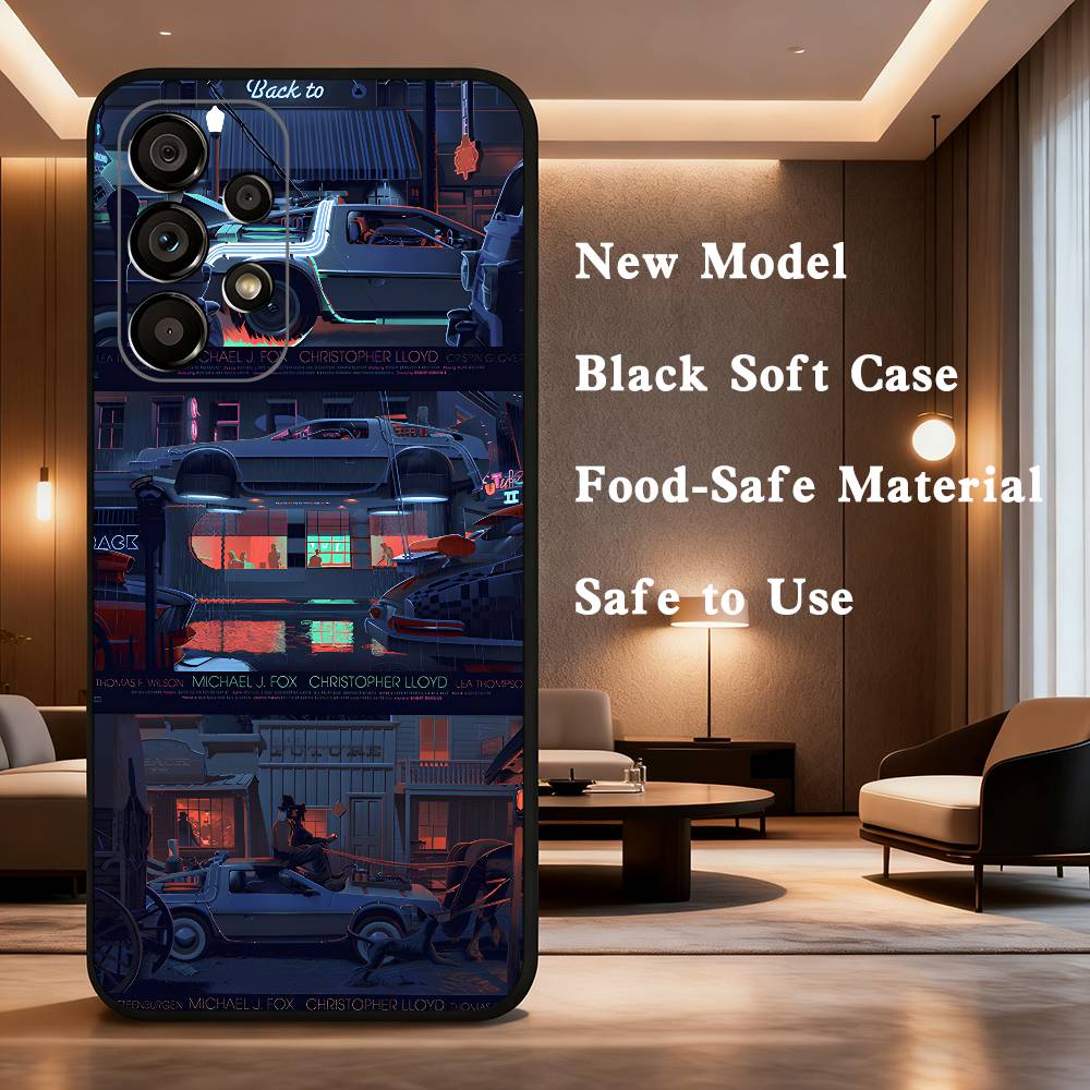 

Movie Back The F-Future For Samsung Galaxy A73,31,32,72,41,53,52,71,22,5G,Note,J7,8,9 Soft Black Silicone Phone Case SamsungA53 5G