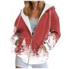 Autumn Winter Hooded Hoodies Women Casual Streetwear Zip Up Sweatshirts Long Sleeve Christmas Harajuku  Graphic Hoodies Coats