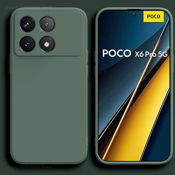 Pro Poco X6 Pro Pouzdro Tekuté Silikonové Pouzdro na Telefon Pro Xiaomi Poco X6 Pro 5G Měkký Kryt