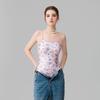 Small Fresh Pink Floral Sexy Tight-fitting Racing Sports One-piece Triangle Swimming Pool Hot Swimsuit Women