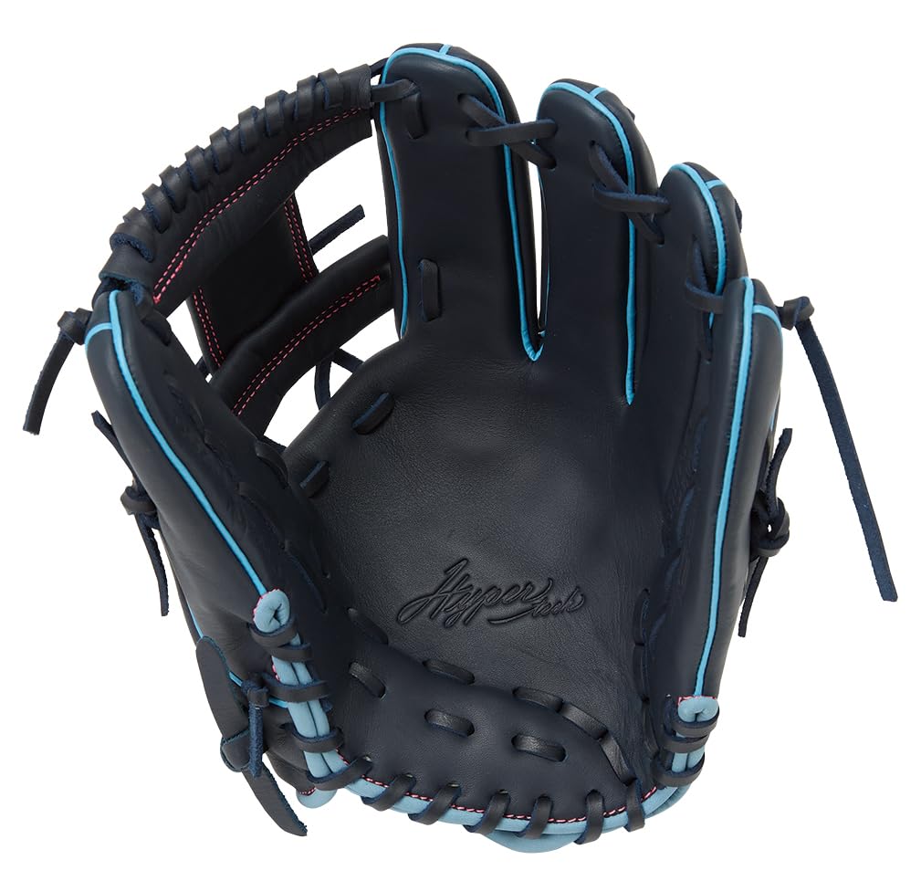 Rawlings Fit HYPER TECH R2G GS5FHTR34GF Throw Girls' Baseball/Softball Glove, Infielder's Glove, Navy, 11.5 inches, Right-Handed