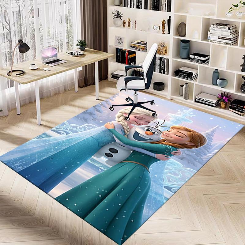 1pc Elsa Frozen Anna Carpet Office Rug Outdoor Mat Home Decor Area Carpet Festival Gift Office desk chair carpet