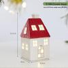 Glowing Ceramic Snow House Christmas Window Display Ornament