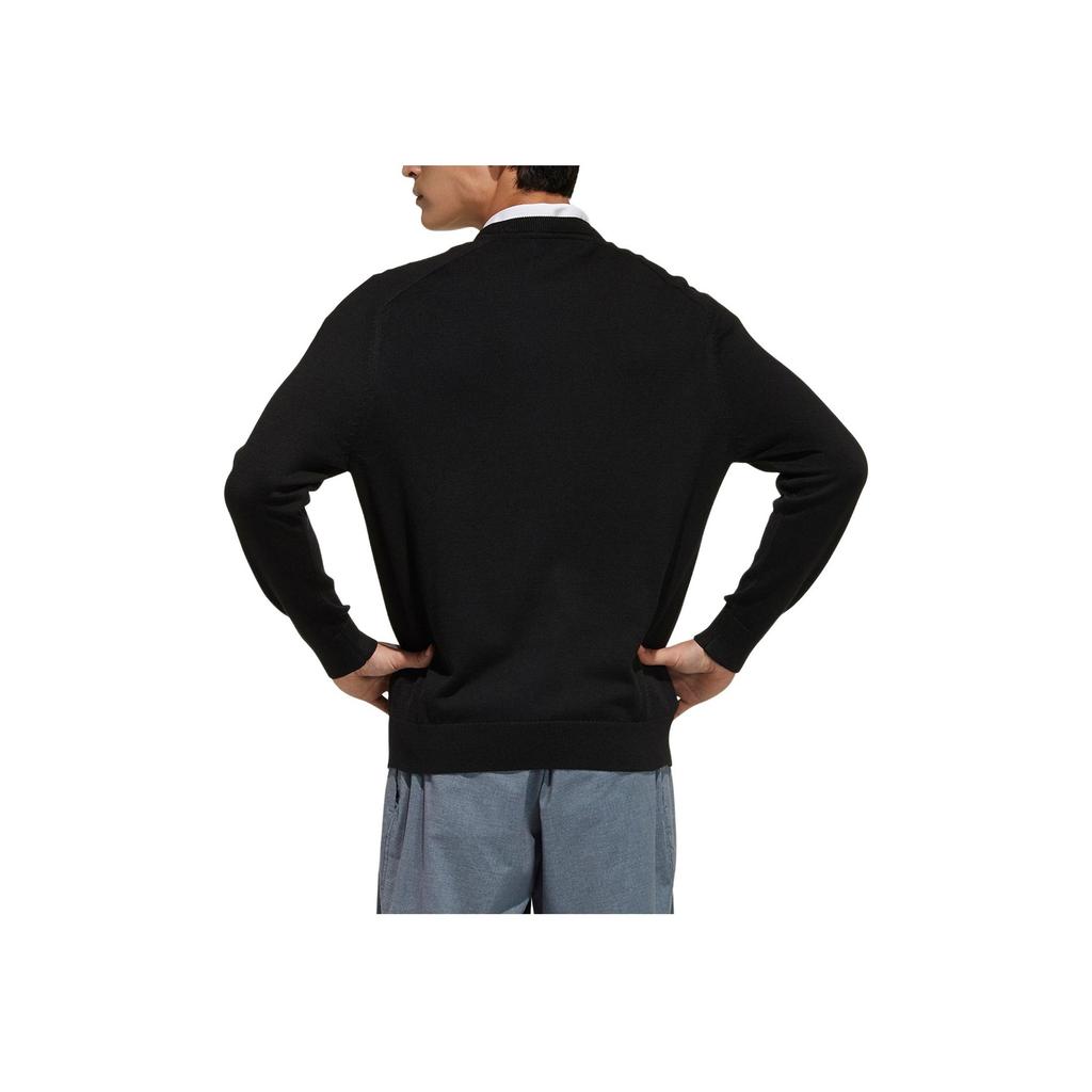 Adidas Brand Logo Print Striped Crew Neck Casual Long Sleeve T-Shirt Men Tops Black GV1203