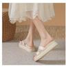 Women's Leather Platform Sandals, 2025 Style, Summer Outdoor Fashion, Versatile, Height-Increasing, 'Stepping On Cloud'.