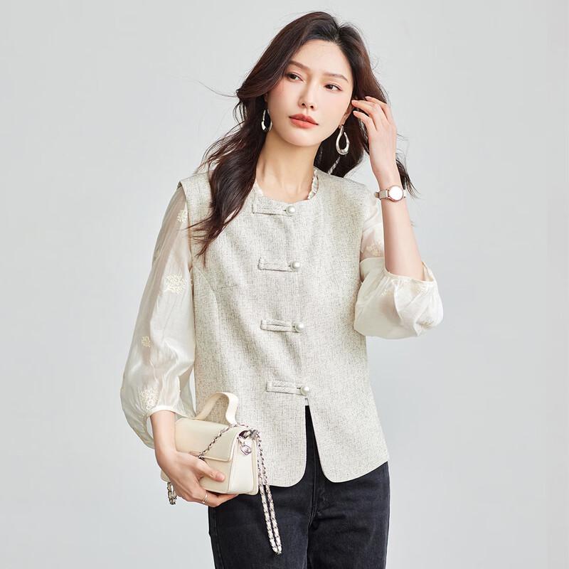 TERRE BLEUE Women's Casual Vest Jacket