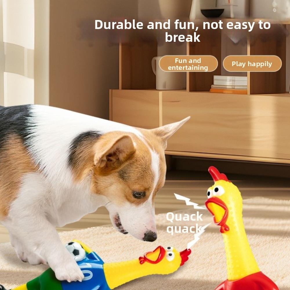 Stress Screaming Chicken Dog Toys Soccer Style Screaming Chicken Pinch Toy