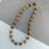 Meier Tiger's eye beaded necklace - luxurious, high-end, vintage, unique, versatile, and elegant choker