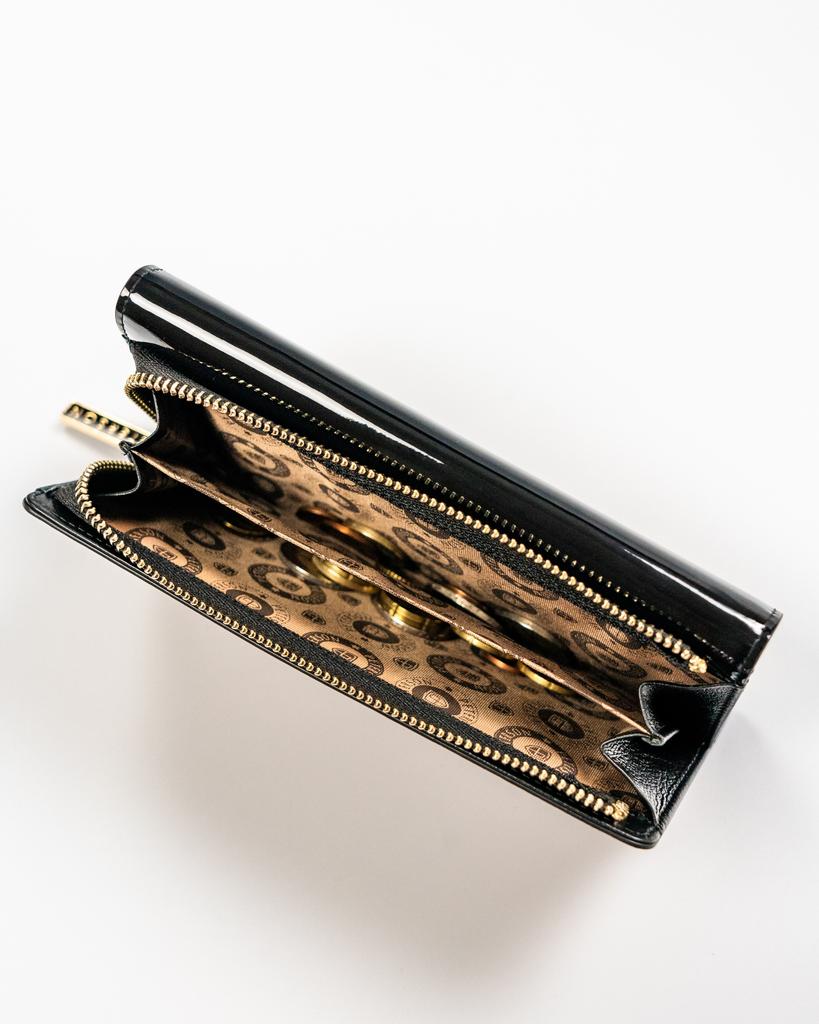 PTN LJ-415-1643 Black-Gold Leather Wallet