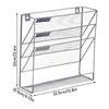 Hanging Wall File Organizer 4 Pocket Mesh Office Mail Paper Organization Hanging File Holder Magazine Rack Bin with Nametag