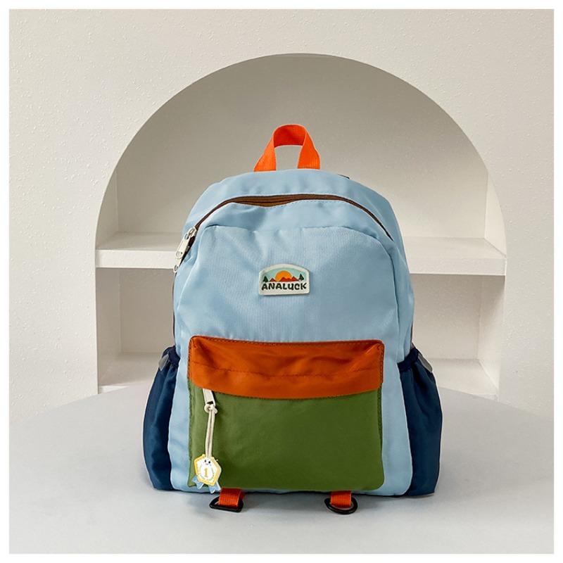 Fashion Boys and Girls' Dual-shoulder Bag, Primary School Student Backpack, Color-matched Children's Backpack