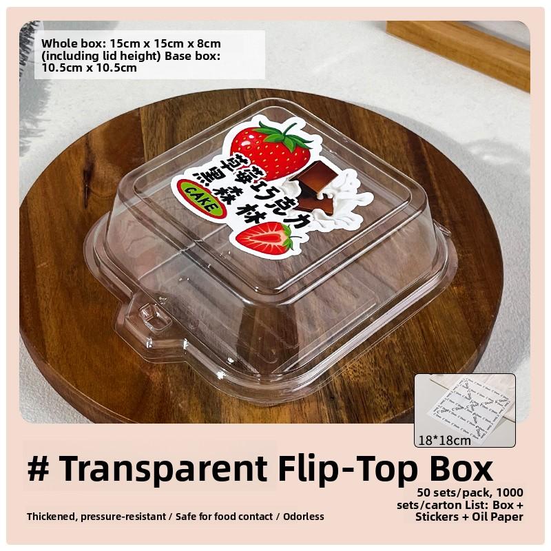 Transparent Tiramisu Packaging Box Cake Dishes Mousse Cutting Sweet Dessert Baking Western Pastries Separation Packing Box