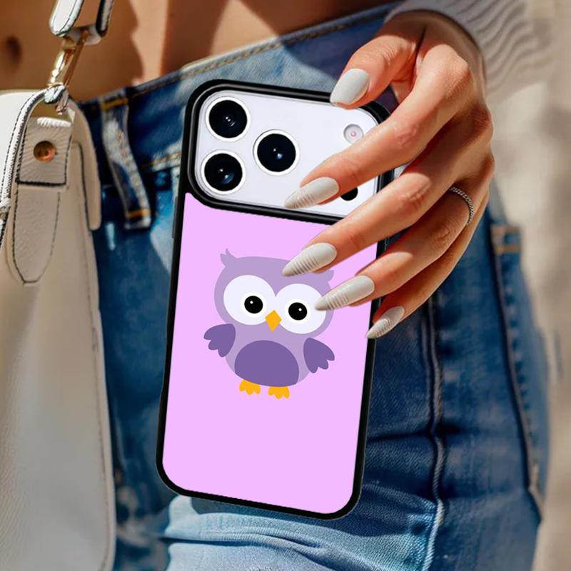 Fashion Cartoon Owl Phone Case For iPhone 17 Air 14 15 13 12 Max Cover For Apple 14 15 16 16e 11 Pro Max Plus Coque