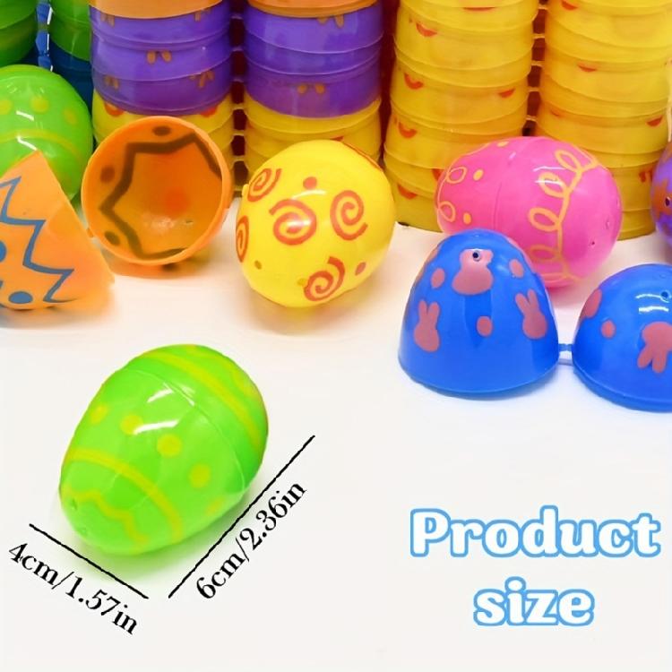 24 Pièces d'Œufs de Pâques Colorés en Plastique Œufs de Pâques Vides à Remplir pour la Décoration Projets Manuels Scolaires Célébration de Festival