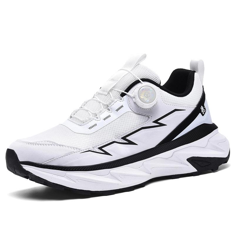 Spring and Summer Rotating Button Men's Outdoor Sports Casual Shoes Men's Shoes Extra Large Size Net Shoes Running Shoes Trendy Shoes